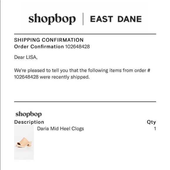 No.6 desert (tan leather) colour mid heel clogs. heel is 2.25”, platform 1” - Picture 6 of 6